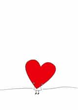 Cute Valentine's Day Card - Big Heart - Illustration created by Swizzoo