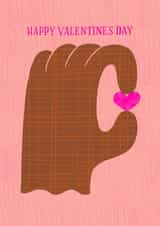 Modern Valentine's Day Card - Holding Heart - Heart created by Kay Wolfersperger