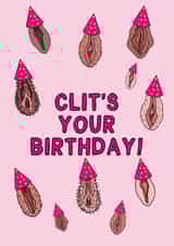 Funny Birthday Card - Clit's Your Birthday created by Gem Draws Stuff