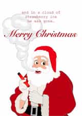 Funny Santa Vaping Christmas Card created by OhEmGee Designs