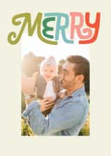 Personalised Christmas Photo Card created by Alicia Schultz - Cute Christmas Card - Colourful Typography