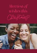 Personalised Christmas Photo Card created by Alicia Schultz - Classic Christmas Card - Merriest Wishes