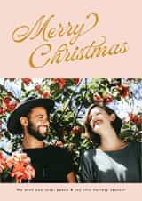 Personalised Christmas Photo Card created by Alicia Schultz - Classic Christmas Card - Peace, Love And Joy
