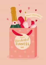 Cute Valentine's Day Card - Fiancée - Romantic Gift Bag created by The Pattern Press
