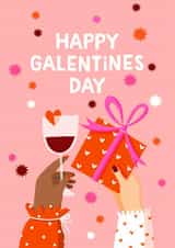 Pretty Galentines Day Card - Best Friends - Friendship created by Nicola Watson