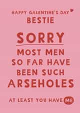 Funny Galentine’s Day Card - At Least You Have Me created by Giddy Kipper