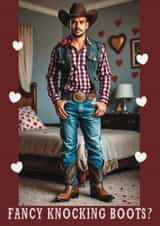 Funny Valentine's Day Card - Knocking Boots created by Giddy Kipper