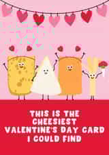 Cute Valentine's Day Card - Cheesy - Cheesiest Card created by Pink Peach Cards