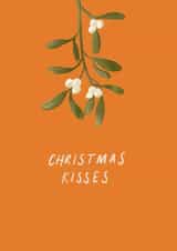 Classic Christmas Card for Partner - Christmas Kisses - Mistletoe created by By Beck