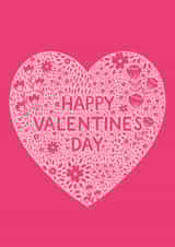 Pretty Valentine's Day Card - Floral Heart created by Pear Tree Press