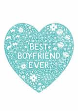Pretty Valentine's Day Card - Best Boyfriend Ever created by Pear Tree Press