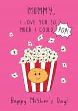 Cute Mother's Day Card - Popcorn created by @Laura Lonsdale Designs