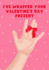 Cheeky Valentine's Day Card - Wrapped Your Present - Bow created by Pink Peach Cards
