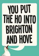 Funny Just Because Card - Brighton And Hove - Seagull created by kissmekwik