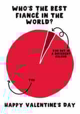 Cute Valentine's Day Card - Who's The Best Fiancé In The World - Chart created by Pink Peach Cards