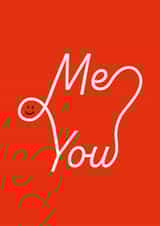 Cute Valentine's Day Card - Me And You created by Dicky Bird