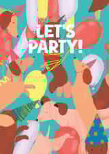 Sausage Dog Birthday Party Card - Let's Party created by James Cluer