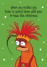 Funny Christmas Card - Pepé The Prawn - In-Laws created by Woody's Design