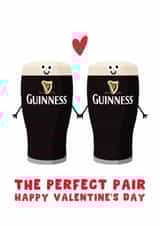 Cute Valentine's Day Card - Guinness - The Perfect Pair created by Pink Peach Cards