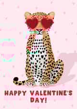 Cute Valentine's Day Card - Hearts - Jaguar created by Pink Peach Cards