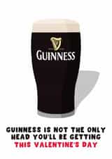 Cheeky Valentine's Day Card - Guinness - Head created by Pink Peach Cards