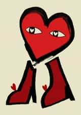 Arty Galentine's Card - Heart In Heels created by @adoodleofdela