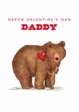 Cute Valentine's Day Card - Daddy - Bear And Cub created by badgerbee design