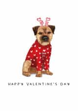 Cute Valentine's Day Card - Border Terrier - From the Dog created by badgerbee design