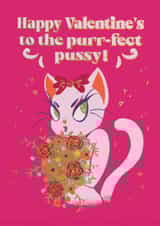 Cheeky Valentine's Day Card - Cat - Pun created by Quitting Hollywood