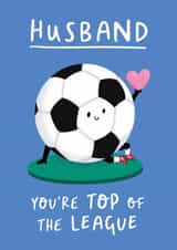 Cute Valentine's Day Card - For Husband - Football created by Painted Parasol Studio