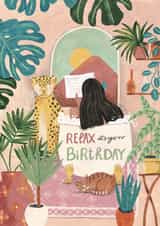 Classic Birthday Card - For Her - Relax created by Caroline Bonne Müller