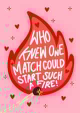Cute Valentine's Day Card - One Match - Fire created by Kamiya Chirodian