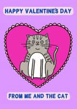 Cute Valentine's Day Card - From Me - From The Cat created by Sarah Harding