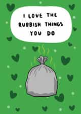Funny Valentines Day Card - Taking The Bins Out created by Bishop, Please!