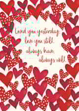 Classic Valentine's Day Card - Love You Still created by The Boy and the Bear