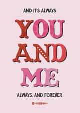 Fun Valentine's Day Card - The Wannadies - You And Me created by Choo Choo