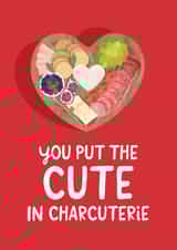 Cute Valentine's Day Card - Charcuterie - Board created by The Cake Thief