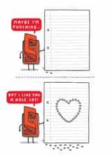 Funny Valentine's Card - Maybe I'm Punching... But I Like You A Hole Lot! created by mungo and shoddy