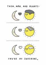 Funny Valentine's Card - Then, Now, And Always - You're My Sunshine! created by mungo and shoddy