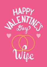 Classic Valentine's Day Card - Wife - Wedding Rings created by Angelicabydesign