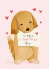 Cute Valentine's Day Card - Puppy Dog created by Sian Moore Illustration