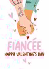 Cute Valentine's day Card - For Fiancée - Holding Hands created by Superlush Cards