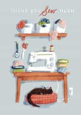 Cute Thank You Card - Sewing created by Julep and Trubbs