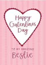 Cute Galentine's Day Card - Amazing Bestie created by Two For Joy Illustration