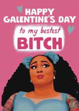 Fun Valentine's Day Card - Galentine's Day - Lizzo created by Giddy Kipper