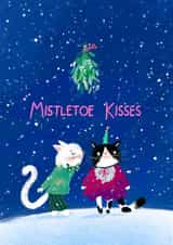 Cute Christmas card with cats created by Anya Ladygina