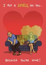 Funny Valentine's Day Card - Put A Smell On You created by Bryony Jackson Walters