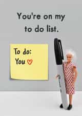 Funny Valentine's Day Card - To Do List created by Bold & Bright Cards