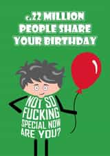 Funny Rude Birthday Card - For Him - Not So Fucking Special created by Versed Aid