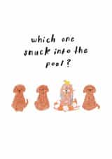 Cute Just Because Card - Mischievous Dogs created by A Does Art